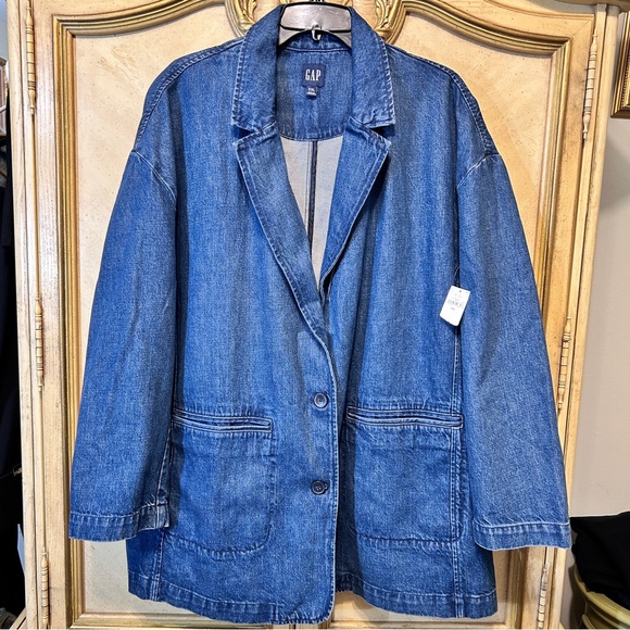 GAP Jackets & Blazers - GAP Blue Denim Blazer Jacket NEW NWT